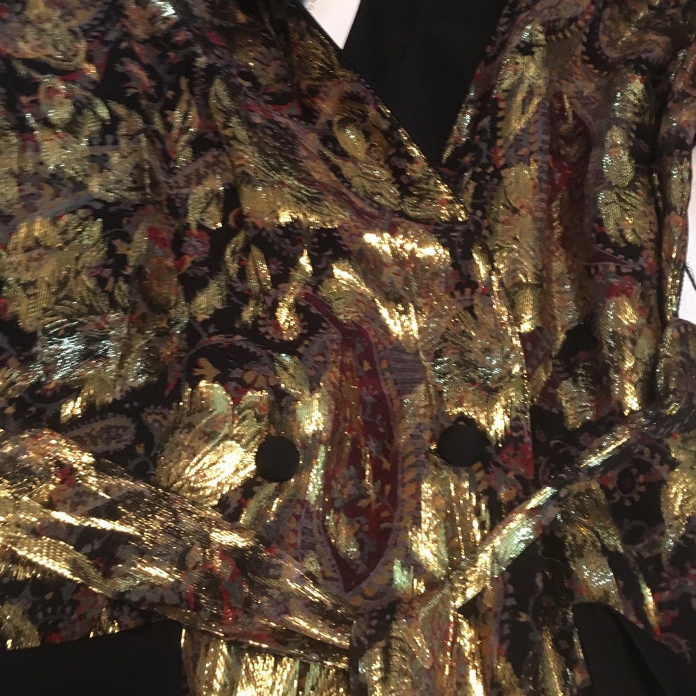 HP!π₯RARE! Zara Silk Jacquard Kimono NWT - Picture 6 of 7